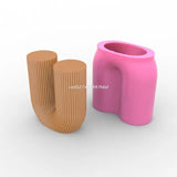 U Shape 3D Candle Soap Mould DIY Candle Twisted Epoxy Mold