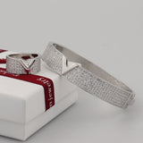 V-Shape Bracelet Set with Zircon Ring - Bracelet Jewelry