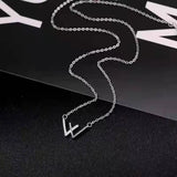 INS Pure Silver Letter W Necklace for Women Gift