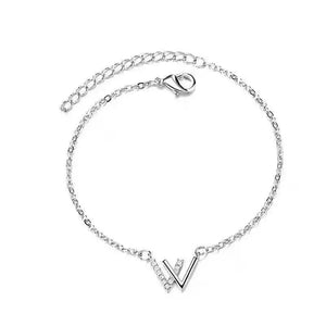 INS Pure Silver Letter W Necklace for Women Gift