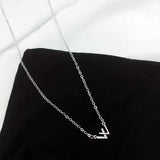 INS Pure Silver Letter W Necklace for Women Gift