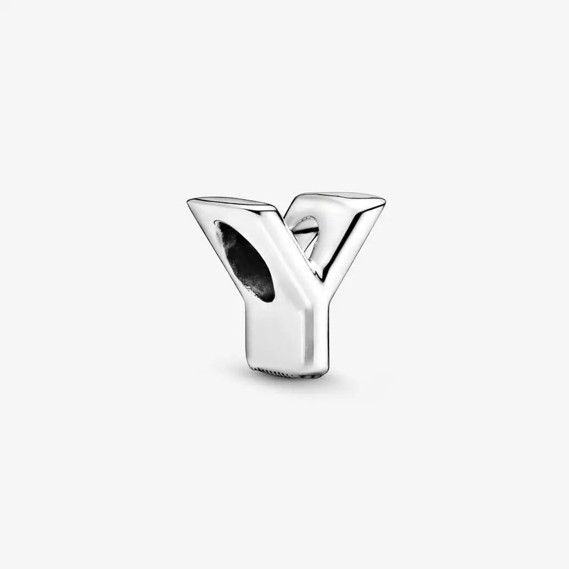 Y Alphabet Charms 925 Sterling Silver Metal Beads for Women DIY Jewelry