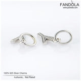 Y Pendant Charms 925 Sterling Silver Clear CZ for Bracelet Necklace