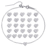 Heart Initial Bracelet Charms Pendant Plated Jewelry