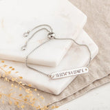 Personalized Nameplate Bracelet, Adjustable Jewelry
