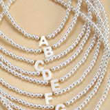 Initial Shell Necklace for Women Pearls Name Choker