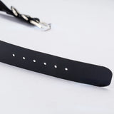 PUDDIN Faux Leather Buttons Torque Necklace Neck Ring Halloween Prop