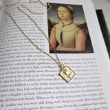 Leven Fancy 925 Sterling Silver Geometric Square Rose Necklace