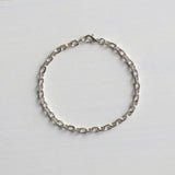 Leven 925 Silver Rectangle Links Chain Bracelet