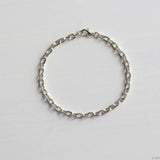 Leven 925 Silver Rectangle Links Chain Bracelet