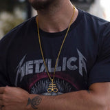 Leviathan Cross Pendant Stainless Steel Satan Cross Emblem Sulfur Sign Sigil Cha