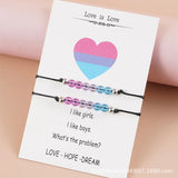 LGBT Pride Bracelet Rainbow Charms Unisex Jewelry