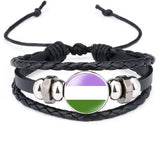 Lgbt Pride Bracelet Rainbow Charms Bisexual Pansexual Gay Lesbian Jewelry