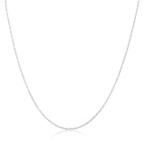 Li Hong 925 Silver 4MM Full Sideways Chain Necklace For Women Men Wedding