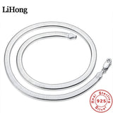 Li Hong 925 Silver 4MM Snake Chain Necklace Men & Women