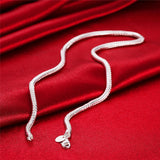 925 Silver Snake Chain Necklace 3mm for Wedding Jewelry