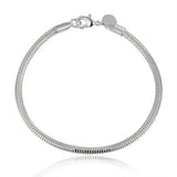 925 Sterling Silver 3mm Snake Chain 8" Bracelet Wedding Engagement Jewelry