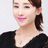 Angel Tears Crystal Pendant Necklace for Woman