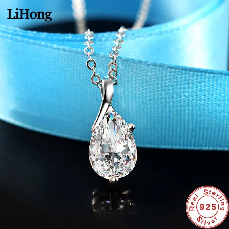 Angel Tears Crystal Pendant Necklace for Woman