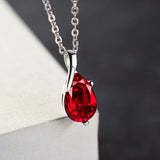 Angel Tears Crystal Topaz Pendant Necklace for Woman