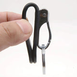 Liangery Leather Belt Loop Key Holder Buckle Single Ring Belt Key Chain Clips