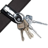 Liangery Leather Belt Loop Key Holder Buckle Single Ring Belt Key Chain Clips