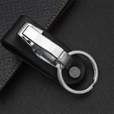 Liangery Leather Belt Loop Key Holder Buckle Single Ring Belt Key Chain Clips