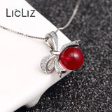 925 Silver CZ Zircon Bowknot DIY Pendants Women Crystal Charm Jewelry