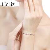 925 Silver CZ Charm Bracelet Bangle Cubic Zirconia Handcuff
