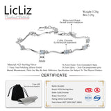 925 Silver CZ Charm Bracelet Bangle Cubic Zirconia Handcuff