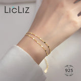 925 Silver Horse Whip Chain Bracelet Women Real Silver Plating Girl LB0144