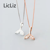 925 Silver Mermaid Tails Zircon Diamond Necklaces for Women
