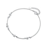 925 Silver Star Bracelet for Women CZ Crystal Jewelry LB0145