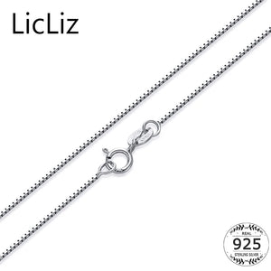 925 Sterling Silver Box Chain Necklace DIY Accessories 0.65mm 0.8mm LN9999