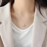 925 Silver Water Drop Pendant Necklace for Women LN0435