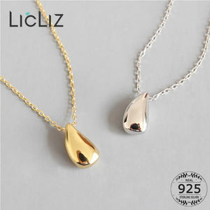 925 Silver Water Drop Pendant Necklace for Women LN0435
