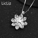 Freshwater Pearl Flower Pendant 925 Sterling Silver Necklace Charms