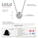 925 Sterling Silver CZ Crystal Pendant Necklace for Women Clear Zircon Jewelry