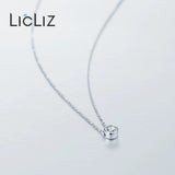 925 Sterling Silver CZ Crystal Pendant Necklace for Women Clear Zircon Jewelry