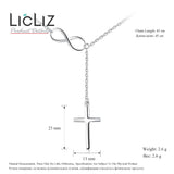 925 Silver Cross & Infinity Pendant Necklace Chain Jewelry Gift
