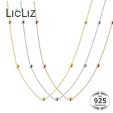 925 Silver Rose Link Chain Choker Necklace LN0452