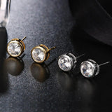 925 Silver Zircon Diamond Stud Earrings for Women