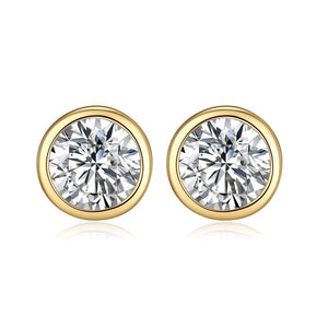 925 Silver Zircon Diamond Stud Earrings for Women