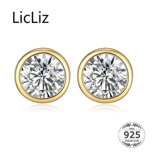 925 Silver Zircon Diamond Stud Earrings for Women