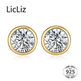 925 Silver Zircon Diamond Stud Earrings for Women