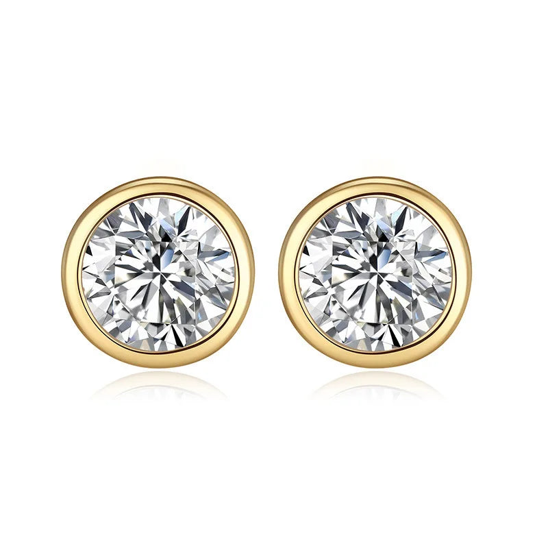 925 Silver Zircon Diamond Stud Earrings for Women