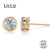 925 Silver Zircon Diamond Stud Earrings for Women