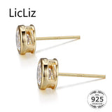 925 Silver Zircon Diamond Stud Earrings for Women