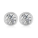 925 Silver Zircon Diamond Stud Earrings for Women