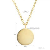 925 Sterling Silver Round Pendant Necklace Long Chain Jewelry LN0458